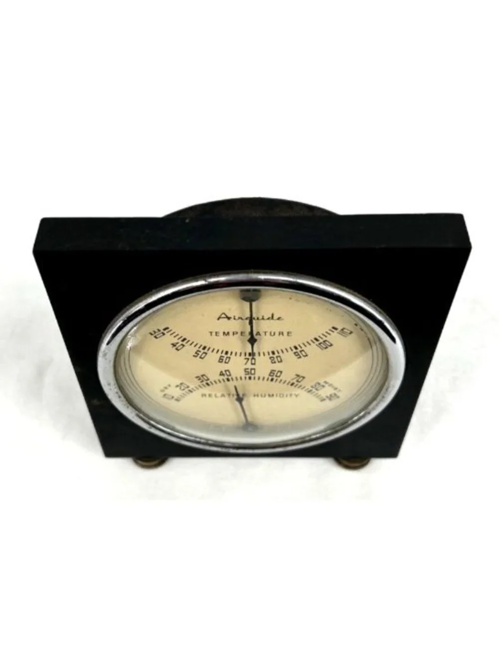 Airguide Glass Steel Desh Barometer Fee and Stemwedel Temperature Gauge